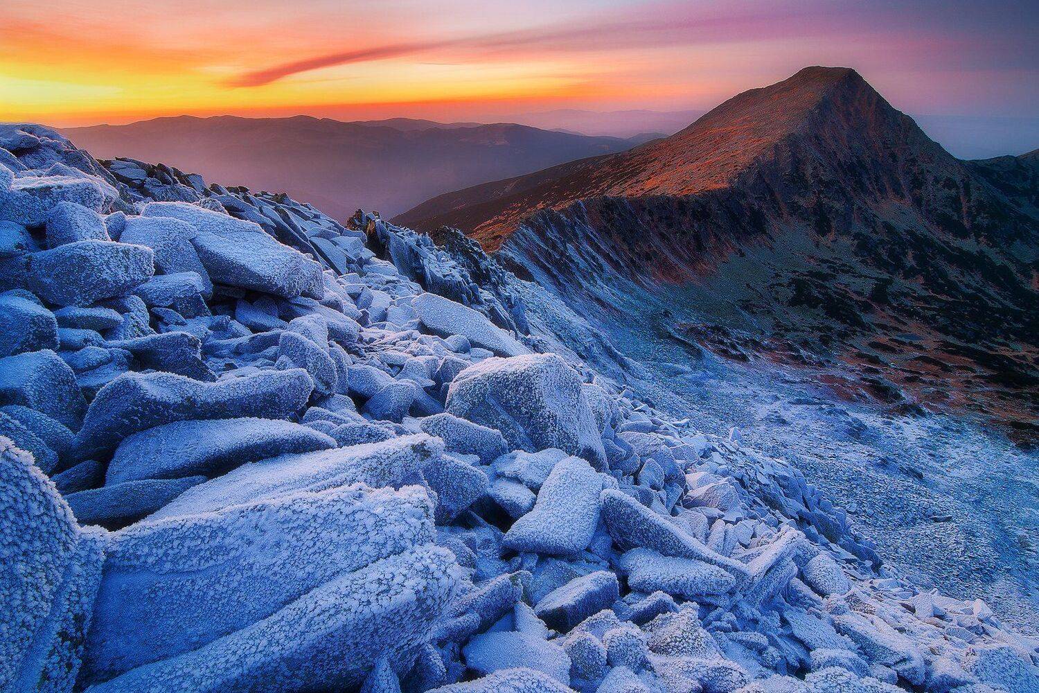 retezat, romania, landscape, sunset, Csomai David
