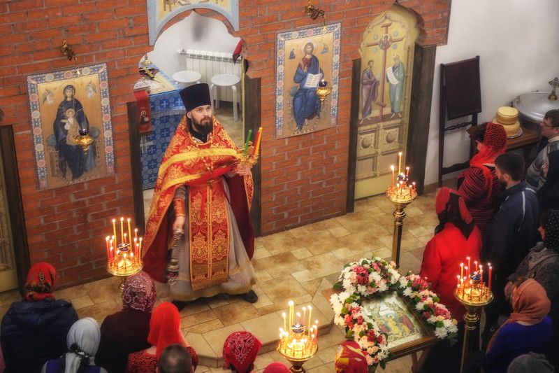 светлая пасха,пасхальная служба,храм, Пасхальная ночь. фото превью