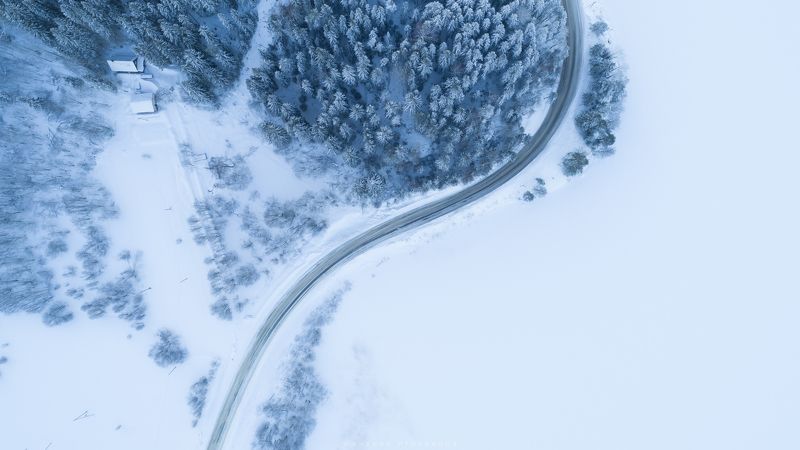 карелия, зима дорога фото превью