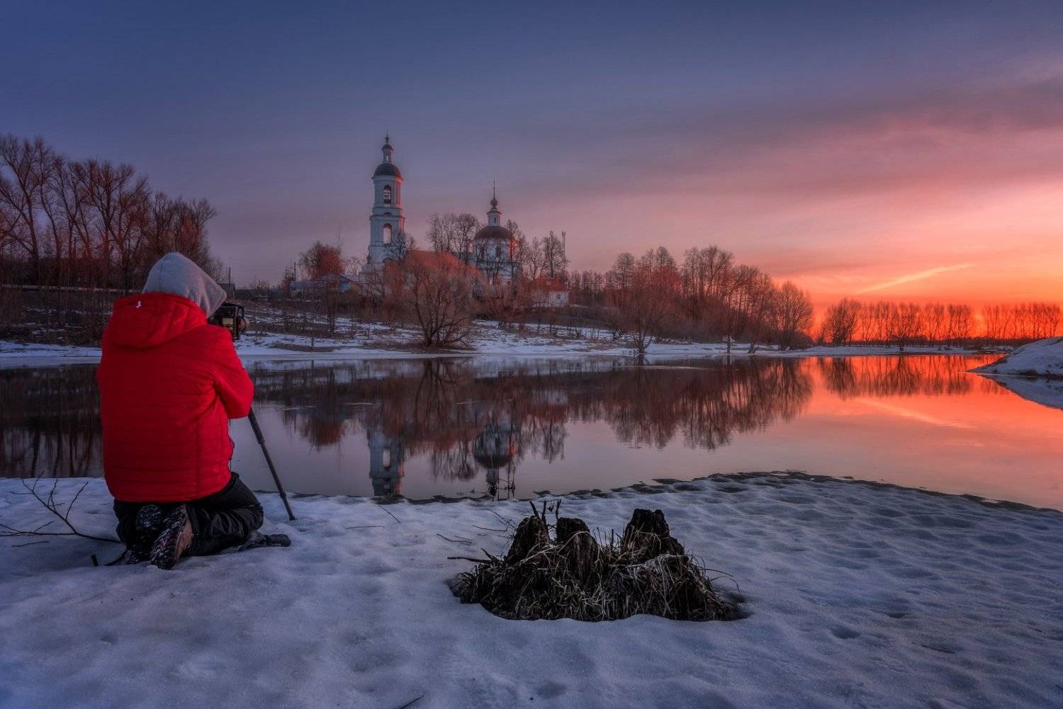 Рассвет пейзаж природа весна Россия, Виталий Левыкин