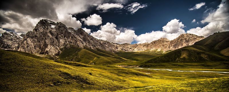 горы, природа, пейзаж, лето, перевал, зелень Горы №364 фото превью