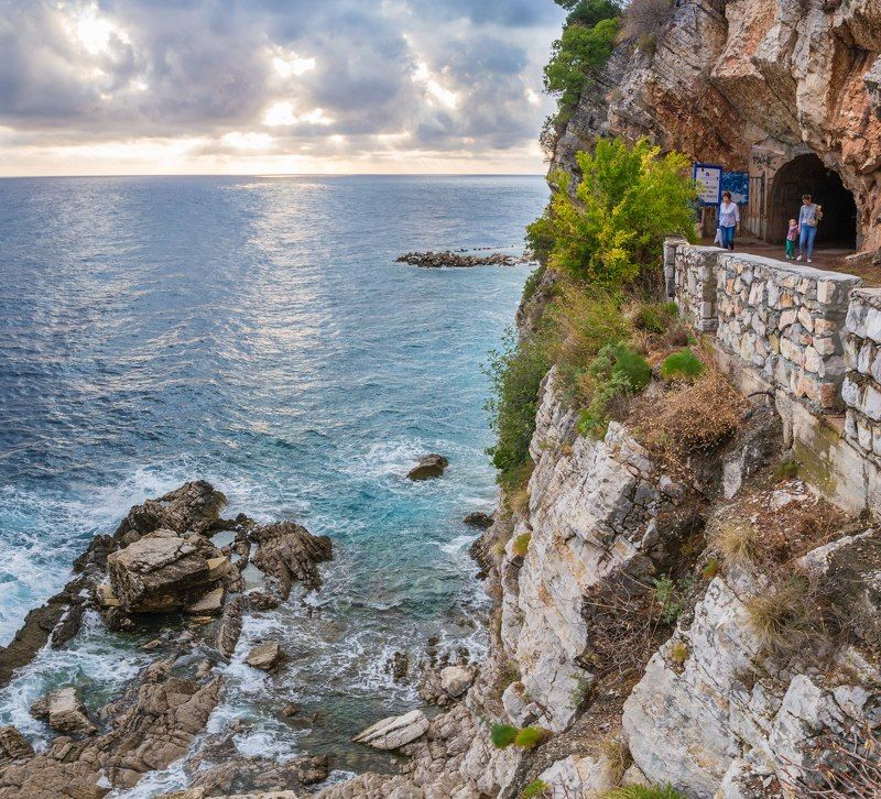 черногория, море, горы, гора, волны, небо, облака, montenegro, sky, mount, sea ... фото превью