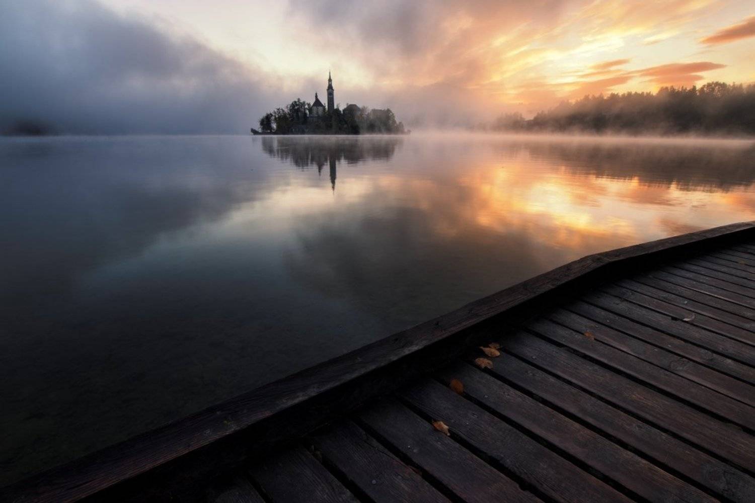 bled, slovakia, lake, mirror, moody, Jakub M&uuml;ller