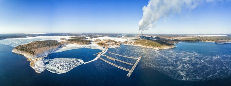 Аэропанорама Рефтинского водохранилища