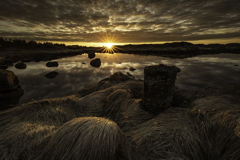 sunset, norway, more og romsdal, hustadvika, storholmen, landscape, golden hour Sunset at Storholmen - Norway фото превью