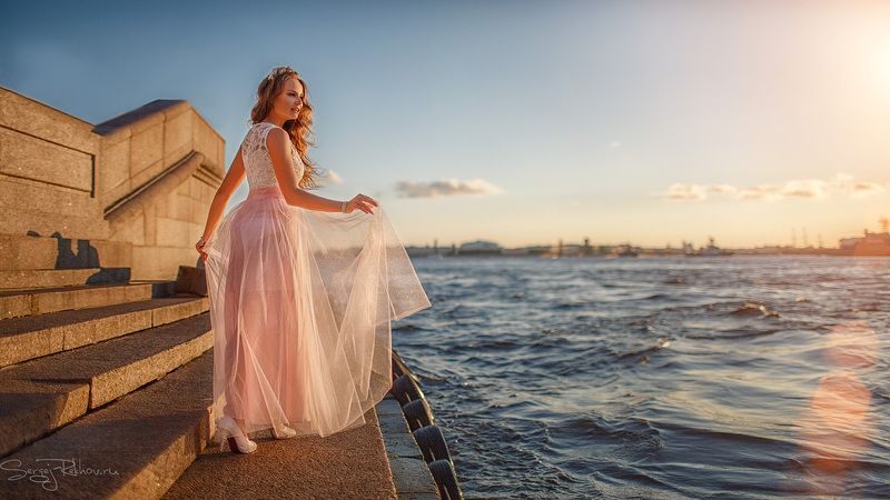 девушка, model, река, нева, питер, этопитердетка, санкт-петербург, rekhov, sergejrekhov Прекрасный летний вечер в Питере фото превью