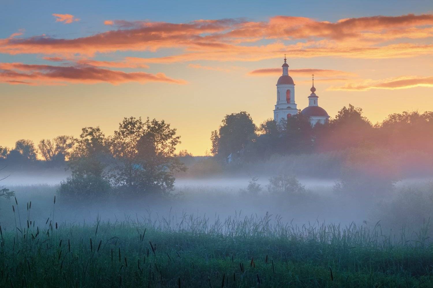 филипповское, вечер, туман, лето, владимирская область, Михаил Дубровинский