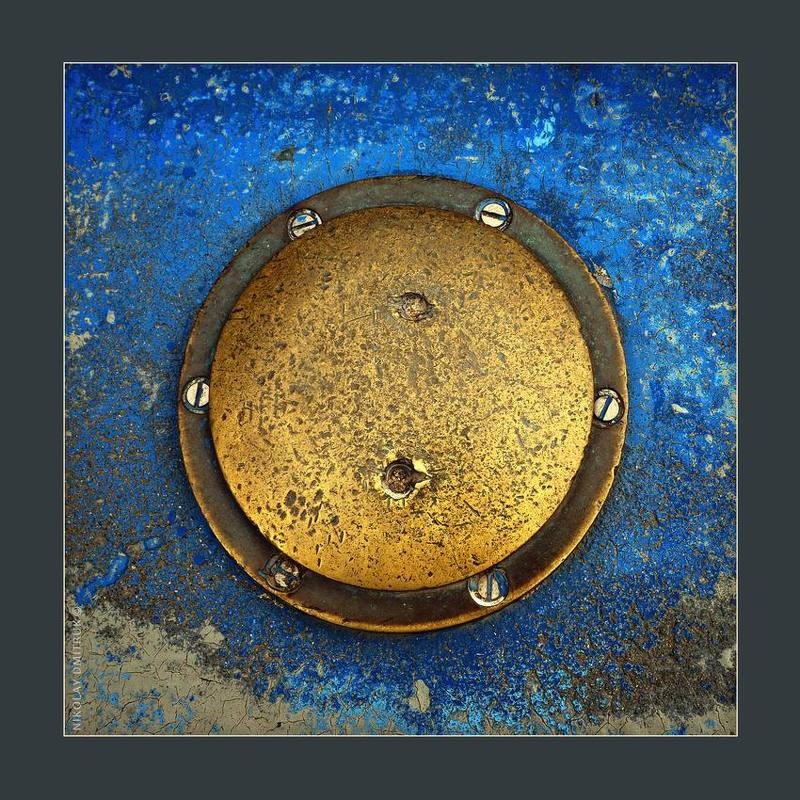 абстракция, , минимализм, музыка золото на голубом. Кадакес. 2018 фото превью