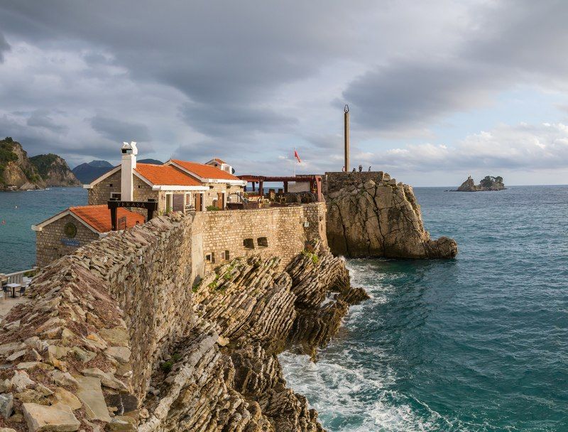 Черногория, Петровац, море, небо, облака, montenegro Петровац фото превью