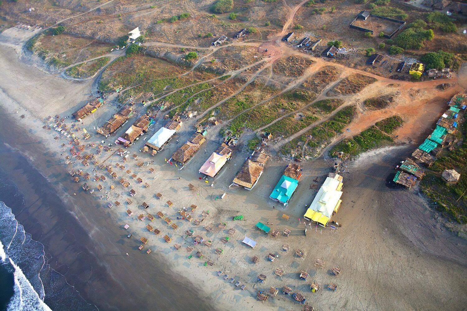 Индия, Гоа, кафе, шэки, дрон, aerial, Борис Резванцев