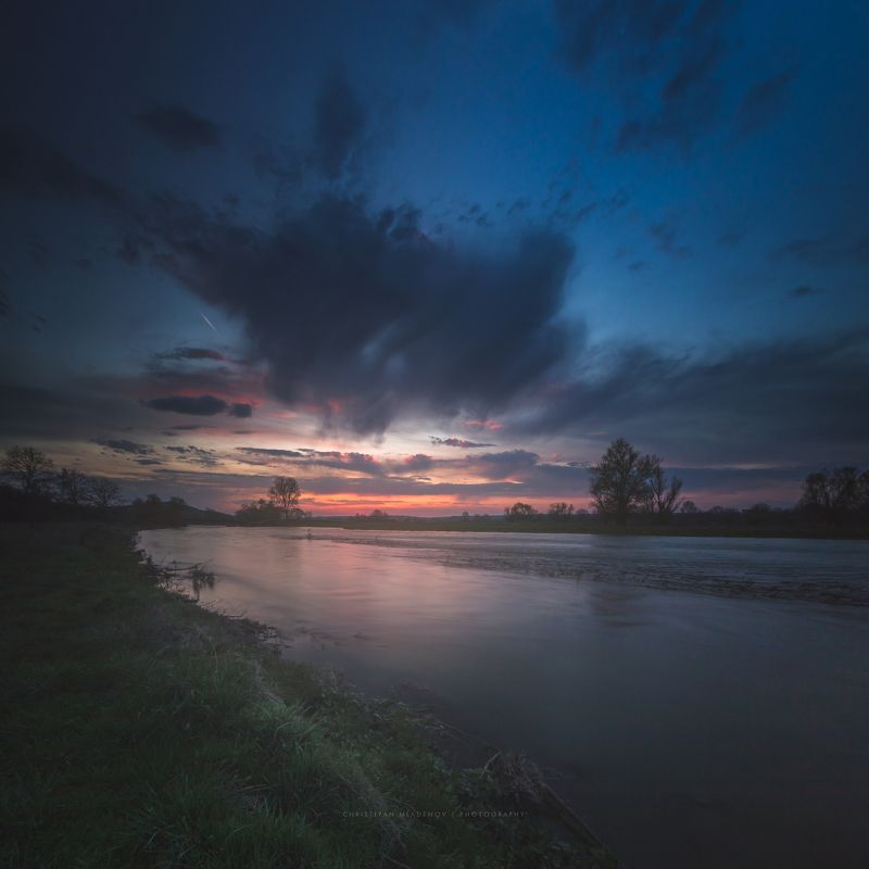 landscape, sunset, bulgaria, river, panorama, nature, long exposure, sun, evening, light, golden hour, warm, colorfull, dreamy, glow, sky, clouds Last colors фото превью