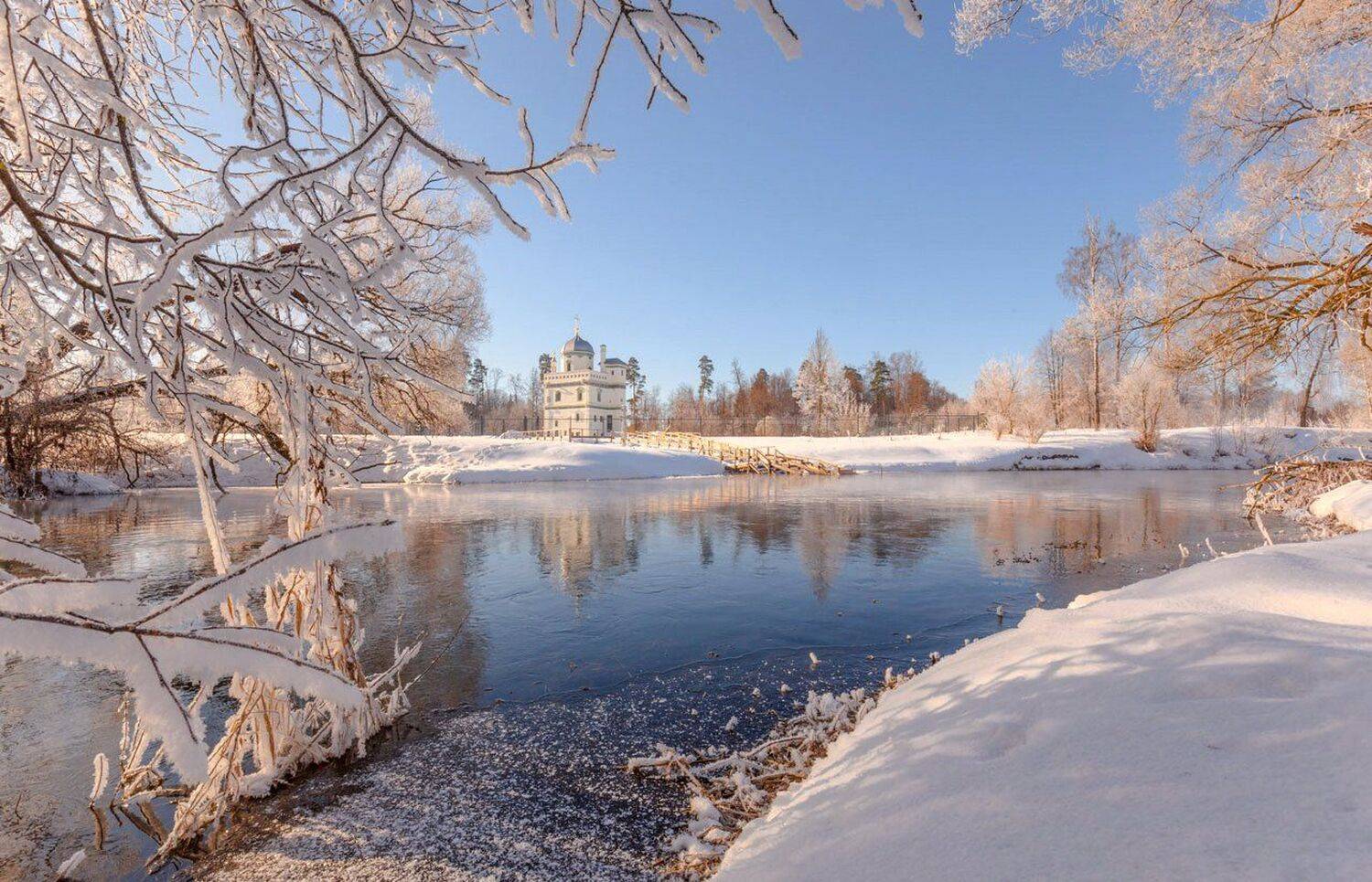 зима, река, утро, истра, Виктор Климкин