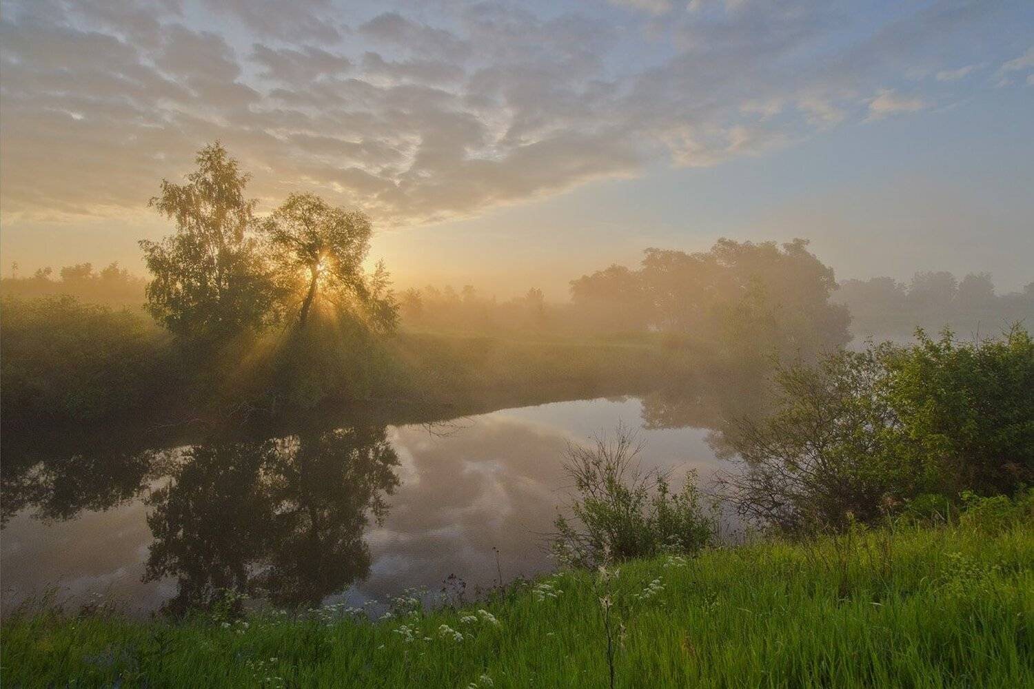 пейзаж, утро, рассвет, Михаил Агеев