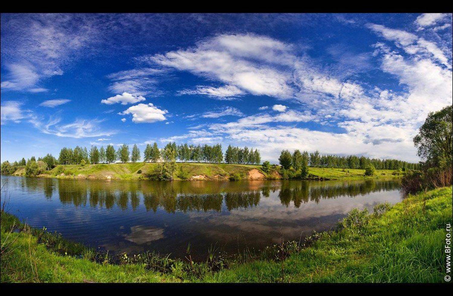 лето, пейзаж, пруд, каликино, река, Алексей Строганов