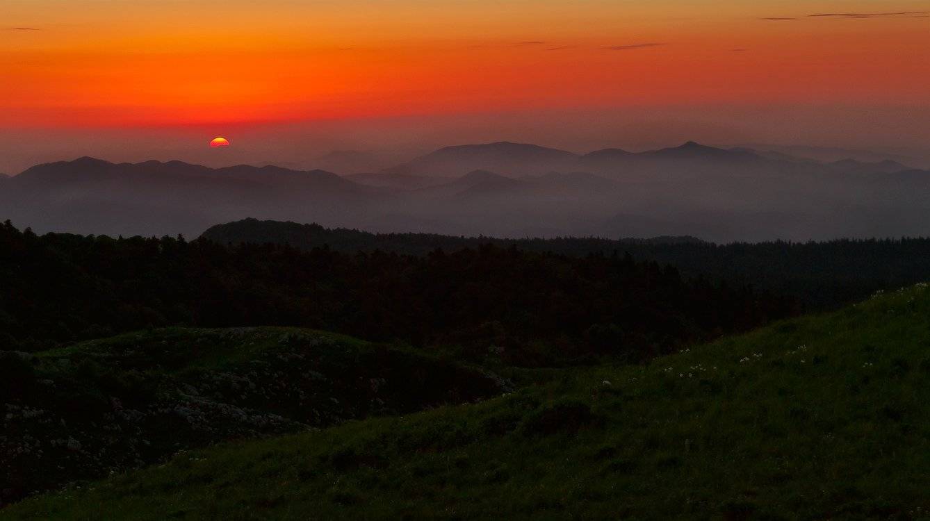 горы, закат, кавказ, ФЁДОР