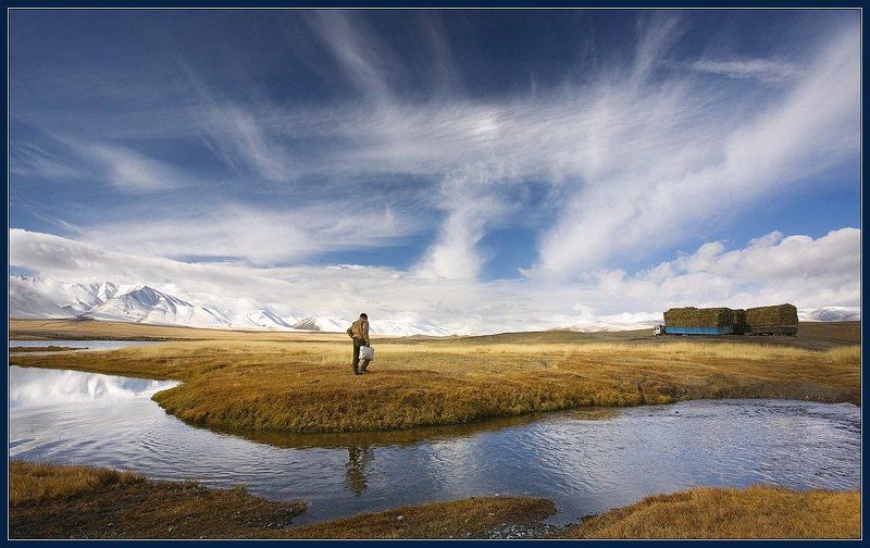 монголия Водопой фото превью