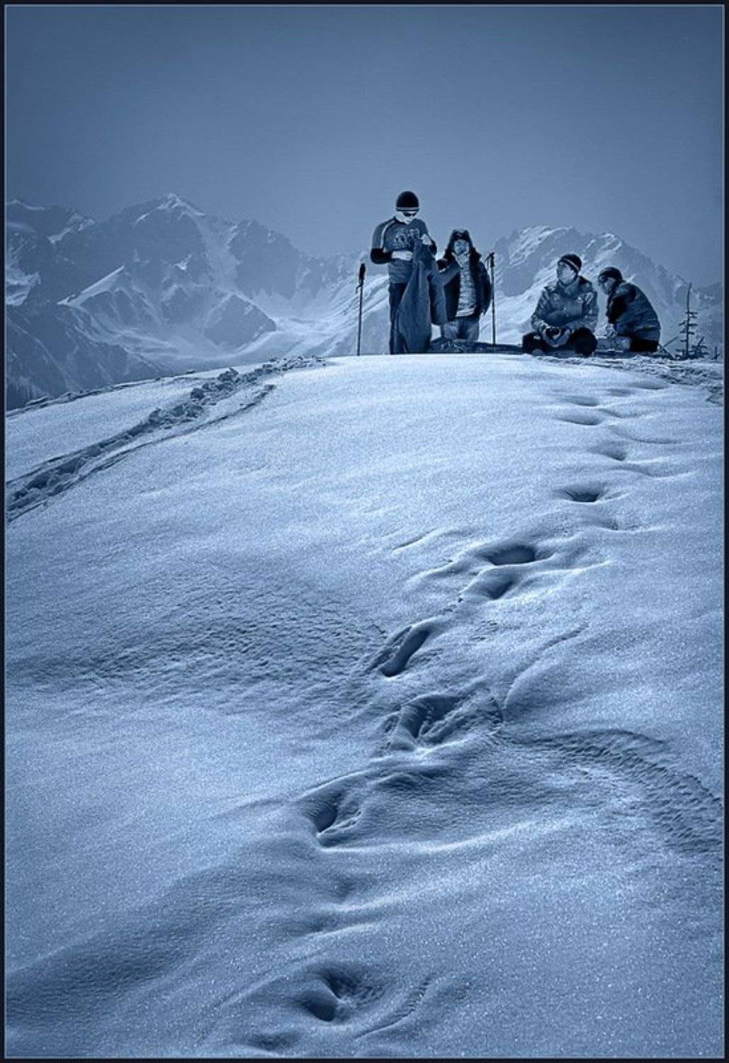 горы, перевал, снег, отдых, перекур, владимир