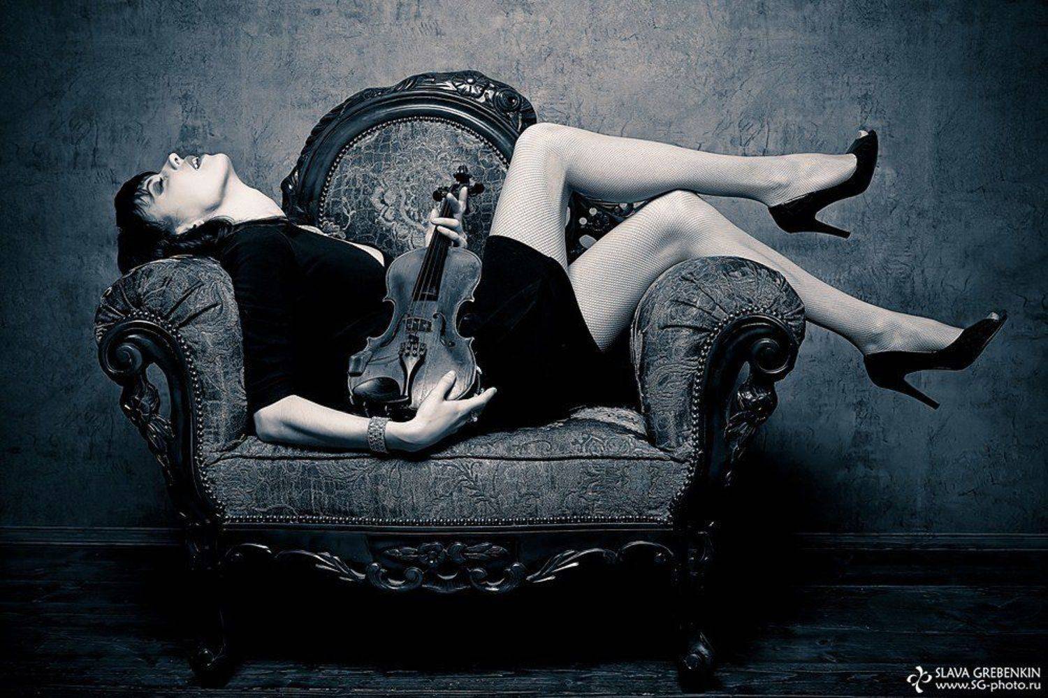 скрипка, гранж, готика, Slava Grebenkin