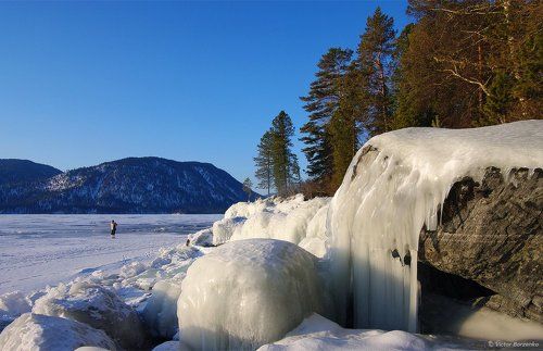 Мартовские прогулки по Телецкому озеру