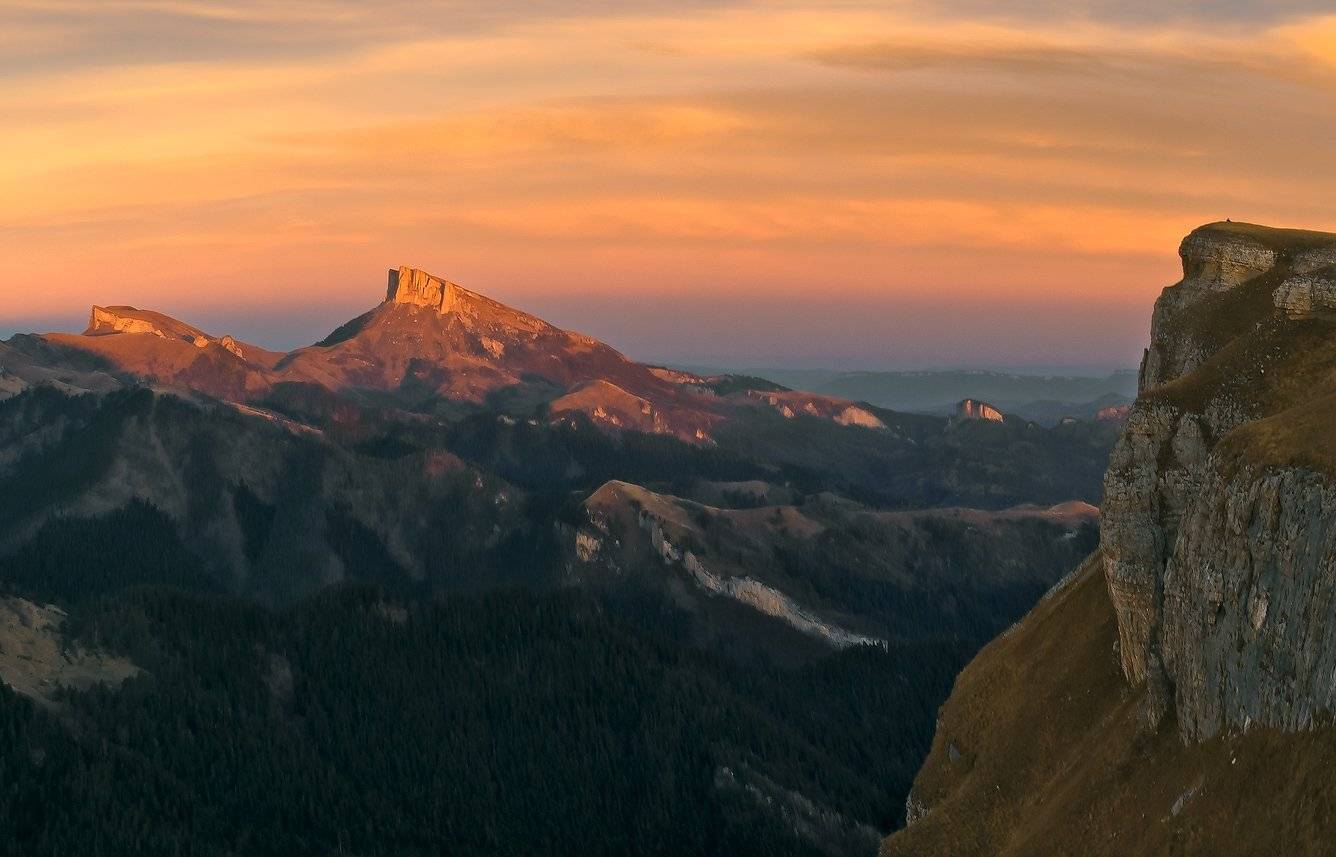 горы, кавказ, тхачи, утро, ФЁДОР