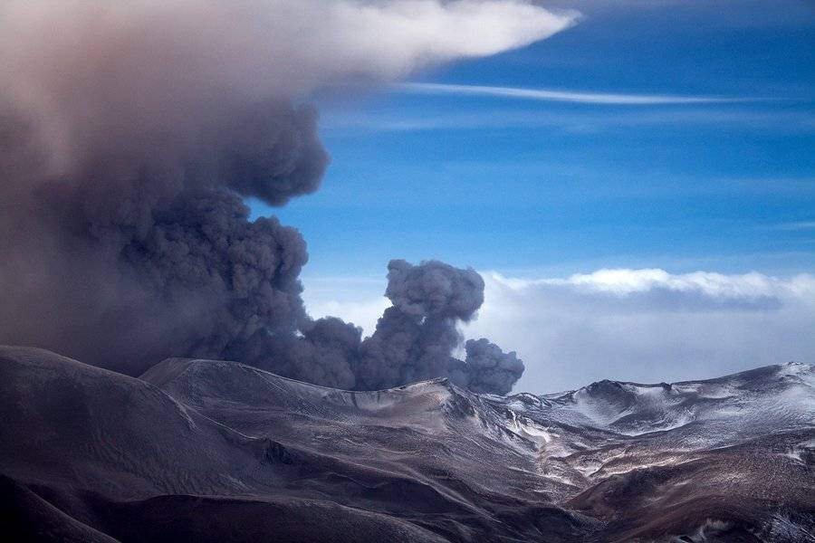 камчатка, вулкан, кизимен, пепел, вертолет, облако, пирокластический, поток, Денис Будьков
