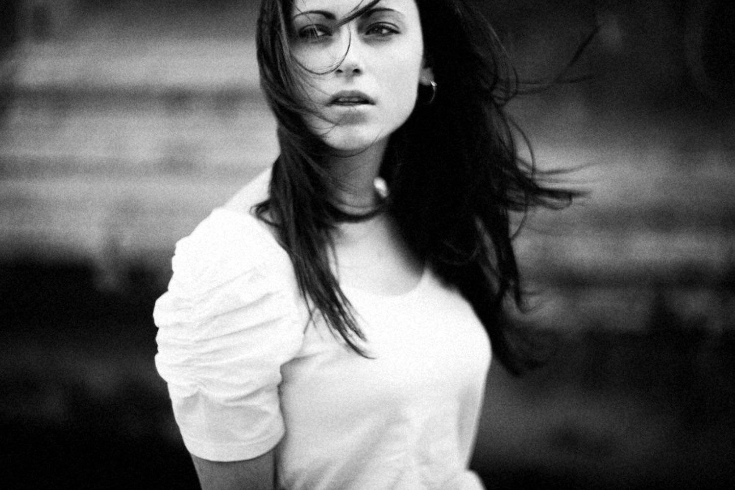 чб,девушка,ветер,портрет, Євген Кукулка