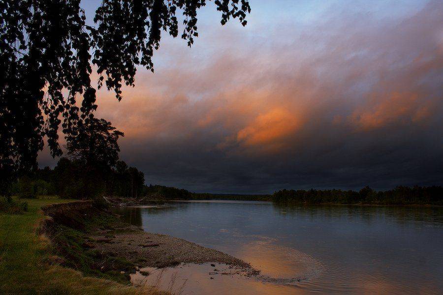 вечер, лето, река, Николай Морский