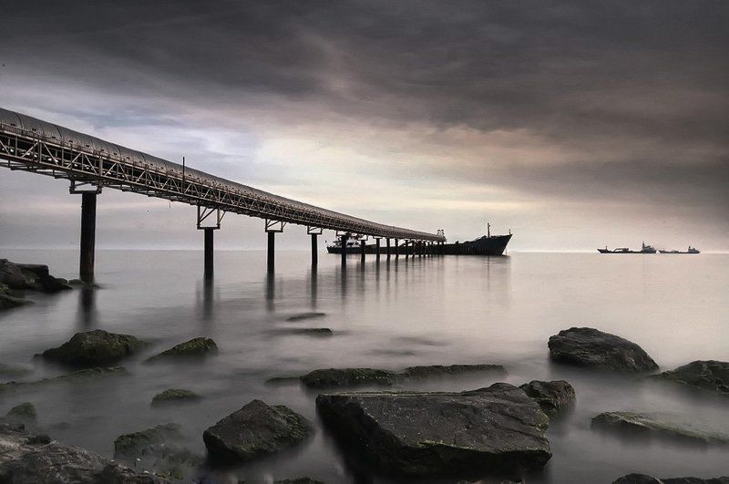 sea, ship the gate of the sea фото превью