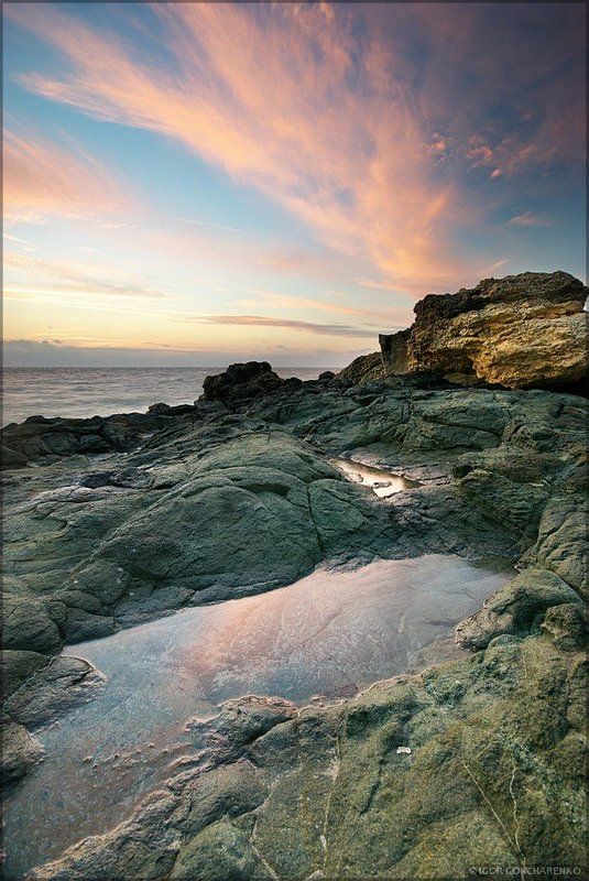 море, пейзаж, крым, закат, Геология фото превью