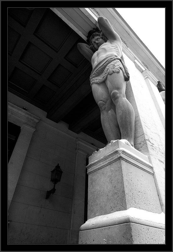 петербург, центр, эрмитаж, атланты, чб, Kirill Shapovalov