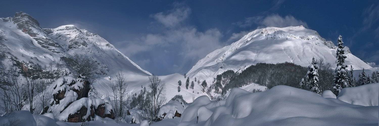 горы, кавказ, зима, перевал, лаго-наки,, ФЁДОР