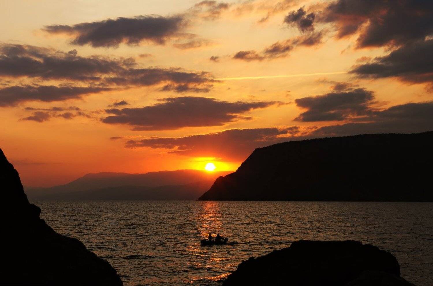 ира козлова, пейзаж, закат, лодка, море, крым, Art Loo