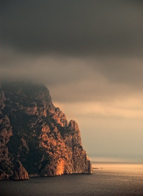 море, крым, закат, лучи, тучи,  небо, дождь, \\\\\\\\\\ фото превью