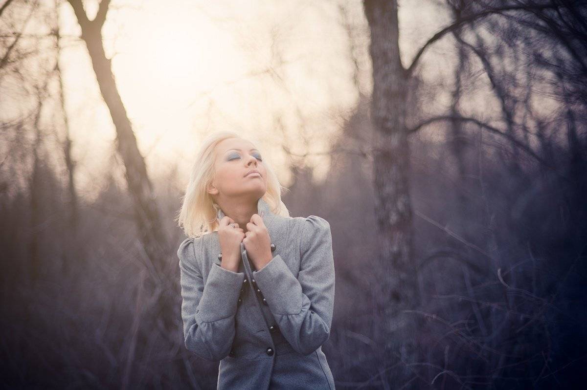 девушка, лес, портрет, Ростислав Росицкий