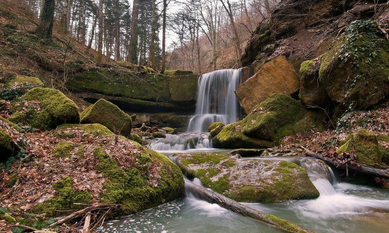 горы, весна, водопад Текут ручьи  - весне дорогу фото превью
