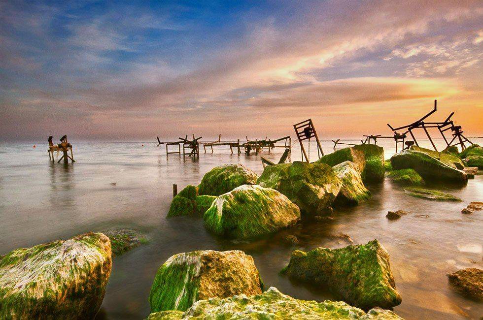 sunset, sea, mustafa yagci