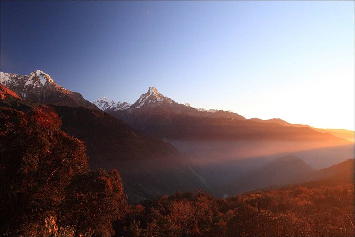 непал, горы, закат, рассвет, Сергей