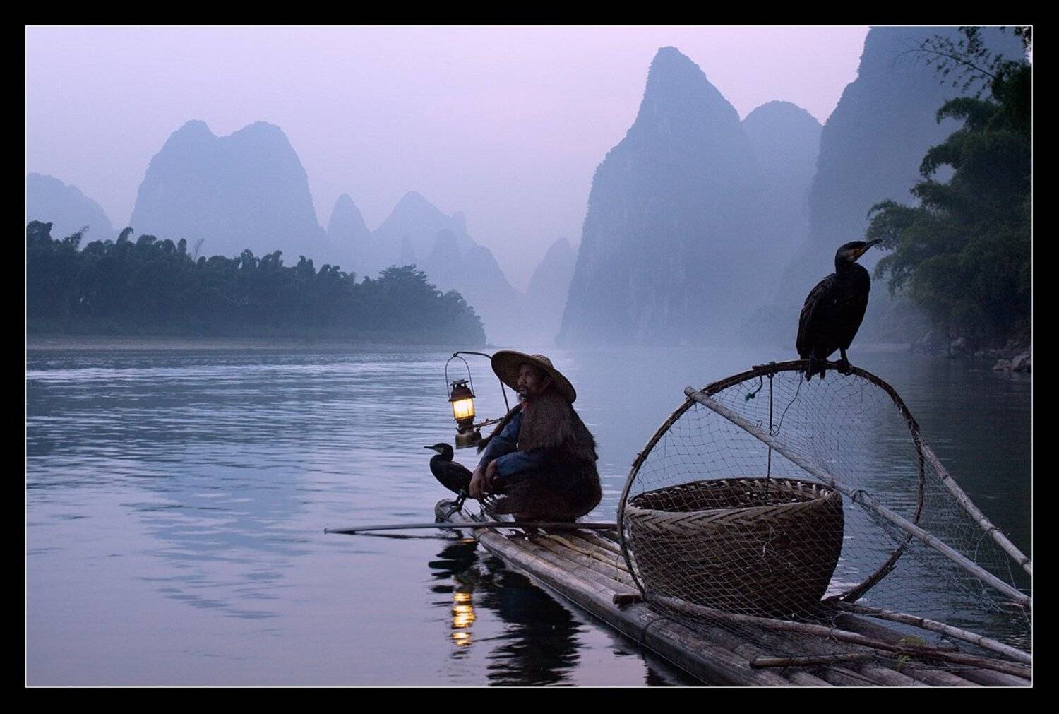 китай, , гуйлинь, , рыбак, , лодка, , баклан, Виктория Роготнева
