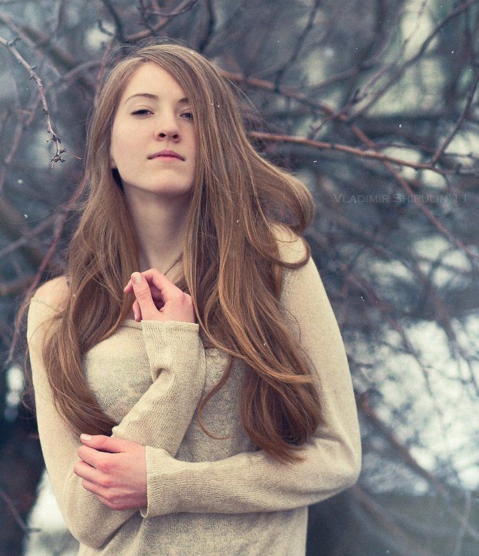 девушка,снег,снега,осень,зима,весна,портрет,владимир,шипулин,холодно * * * фото превью