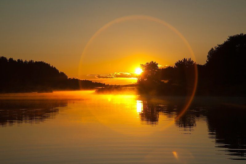 молога, тверская, область, река, закат, солнце, небо, вода Молога фото превью