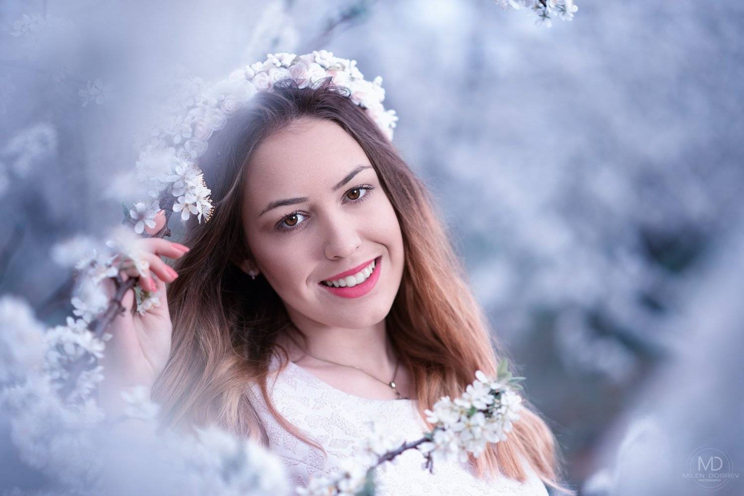 portrait, spring, blossom, beauty, girl,, Милен Добрев