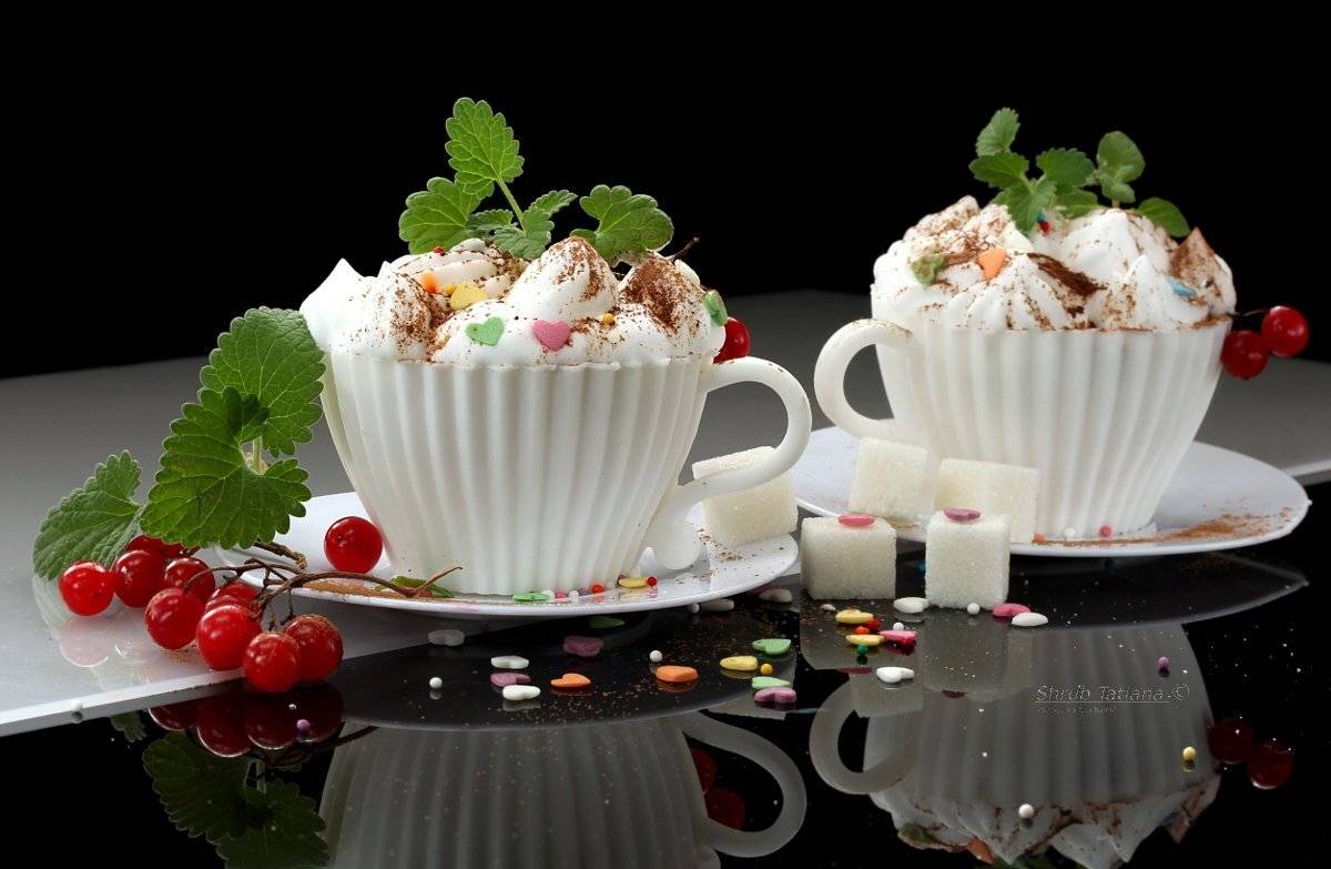 натюрморт, сладости, десерт, сливки, ягоды, Шруб (Беляева) Татьяна