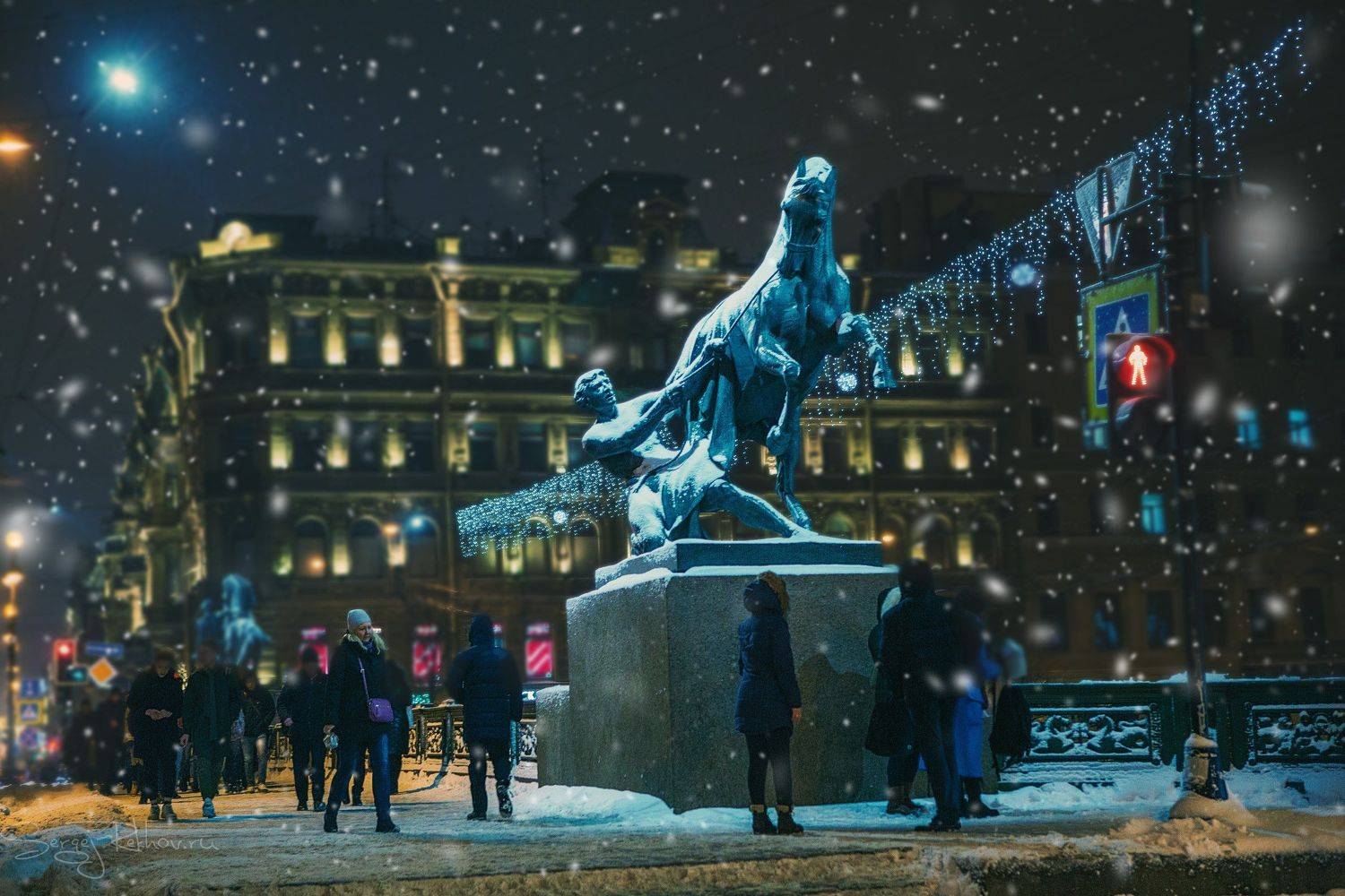 мост, кони Клодта, Питер, Санкт-Петербург, Сергей Рехов