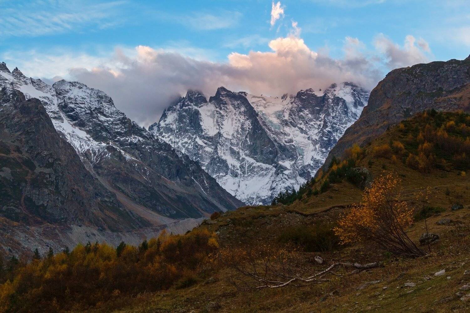 горы, закат, кавказ, Эстелла