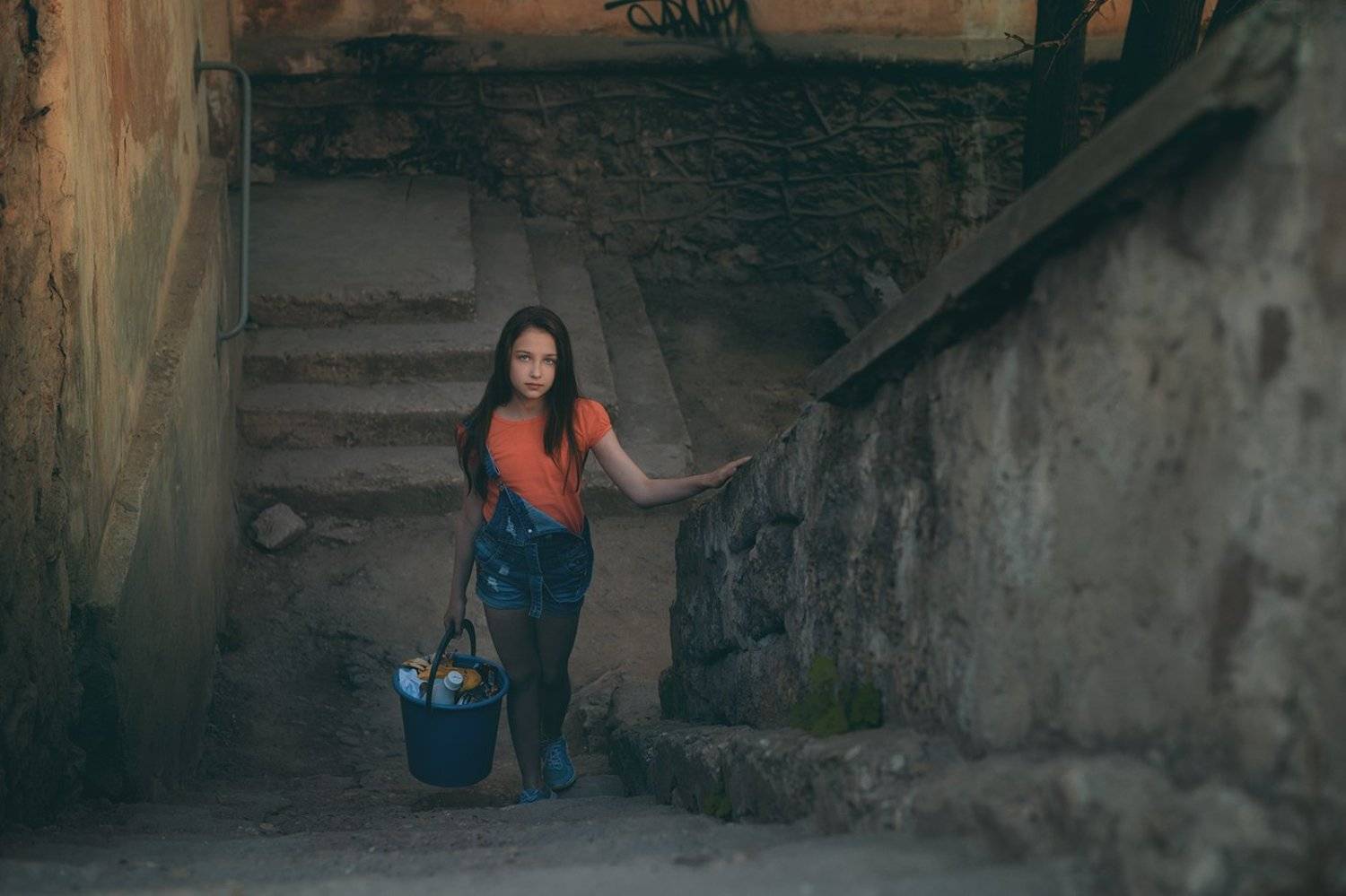 девочка, модель, двор, Вьюшкин Игорь