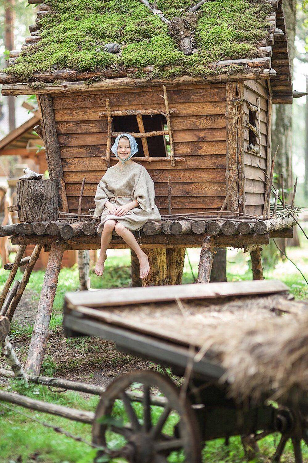 русские, сказки, девочка, избушка, телега, постановка, русская, деревня, Дарья Комарова