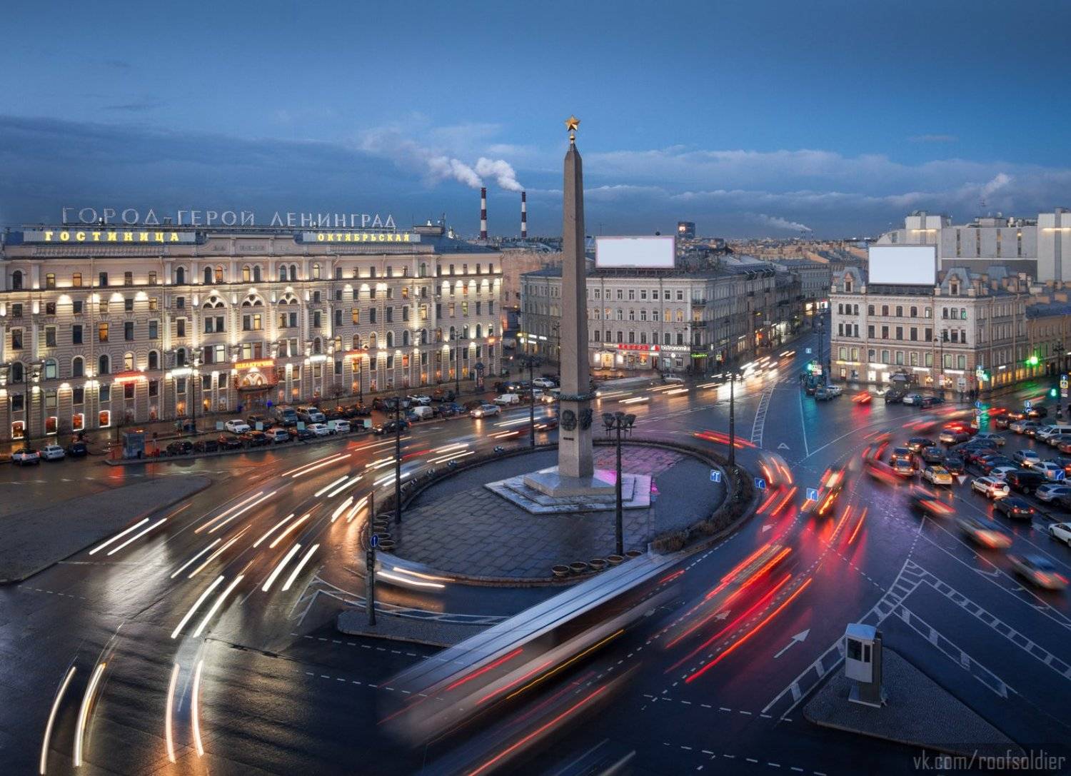 санкт-петербург, крыша, выдержка, закат, вечер, дождь, город, пейзаж, Голубев Алексей