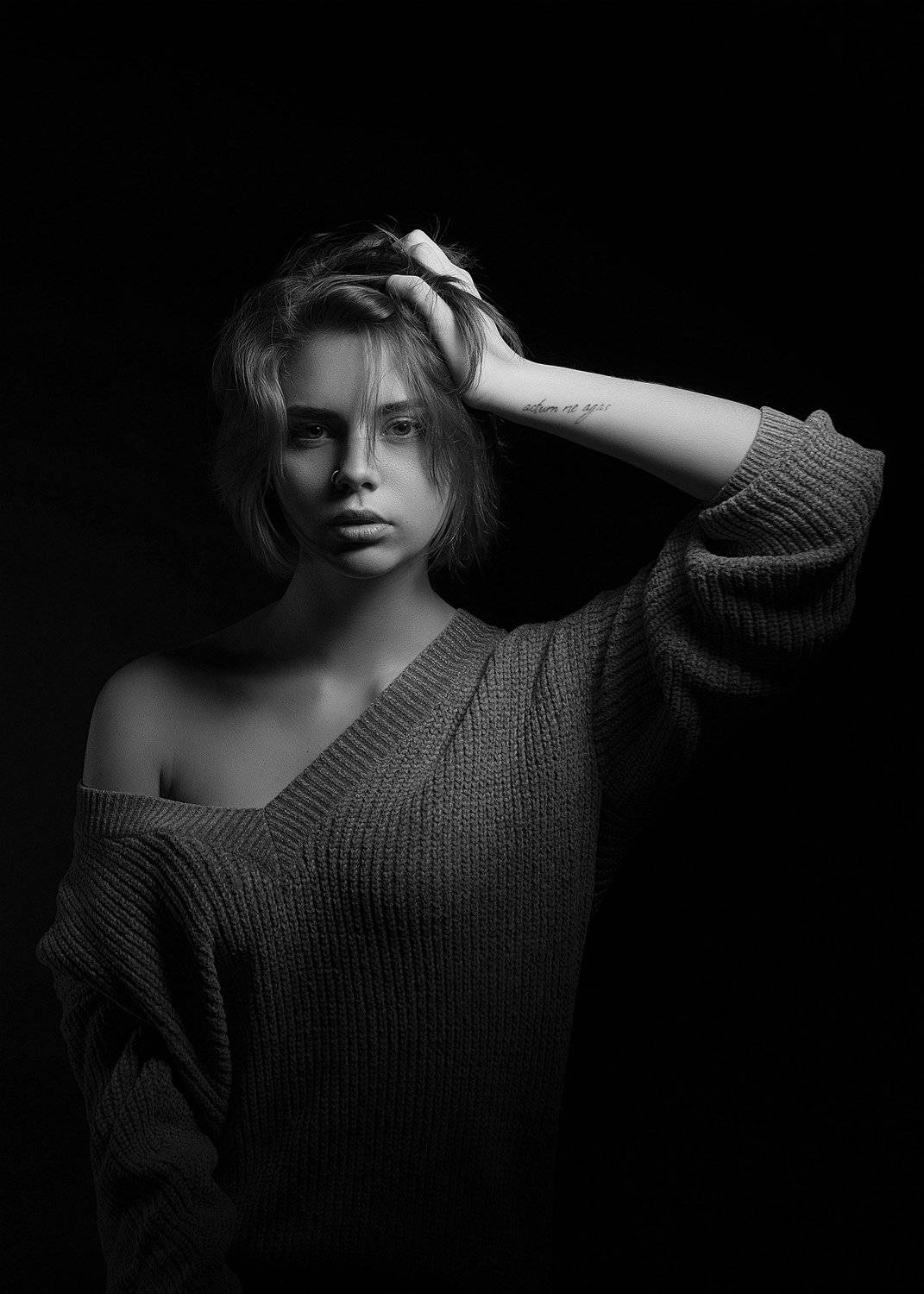 девушка, модель, красота, глаза, портрет, лицо, блондинка, молодая, Евгений Сибиряев