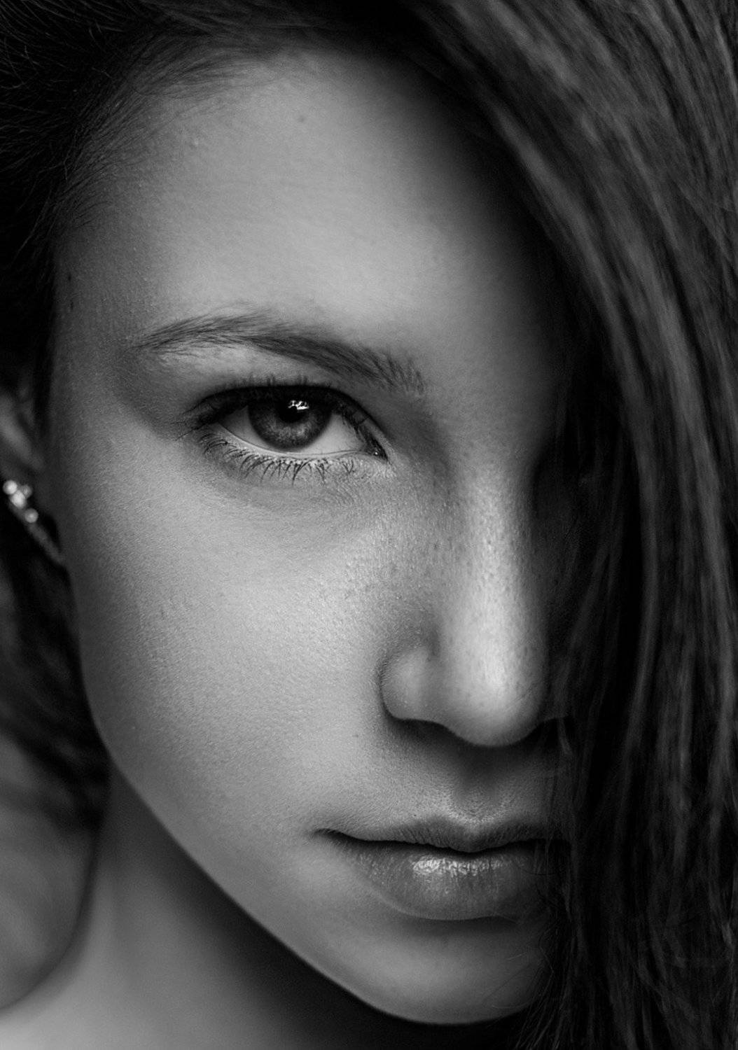 портрет,жанровый портрет , девочка, веснушки чб, Natalia Kholodova