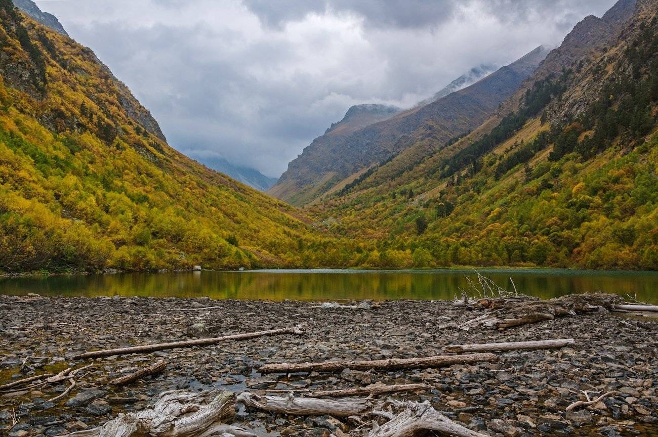 горы, озеро, осень, Эстелла